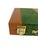 Textile Vintage Mid-Century Green and Brown Striped Backgammon Game Set in Travel Case For Sale - Image 7 of 17