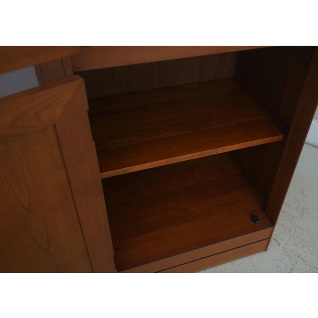 Wood Stickley 21st Century Collection Cherry Curio Cabinet Bookcase For Sale - Image 7 of 18