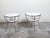 Pair of Italian Midcentury Steel Side Tables with Marble Tops and Shelves For Sale - Image 10 of 11