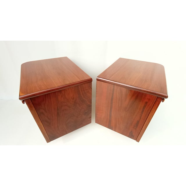 Brown Bedside Tables by Jindřich Halabala for Up Závody, 1960s, Set of 2 For Sale - Image 8 of 12