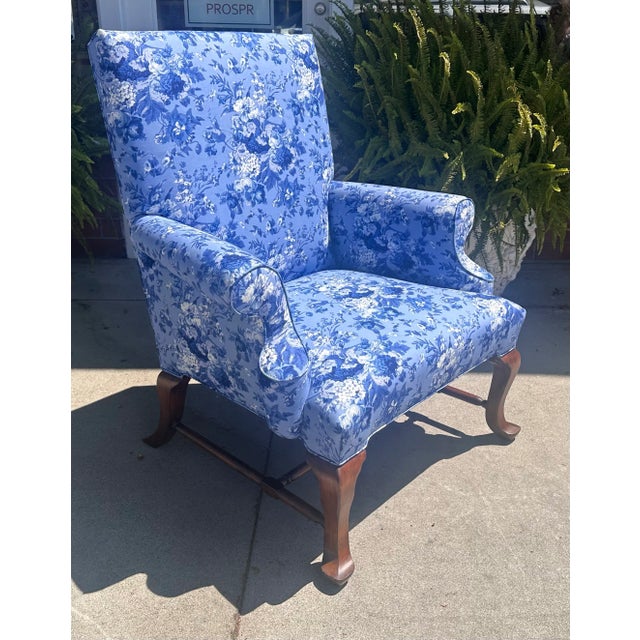 Rose Tarlow Rose Tarlow Melrose House Chippendale Mahogany Love Chair With Ralph Lauren Chintz Fabirc For Sale - Image 4 of 6