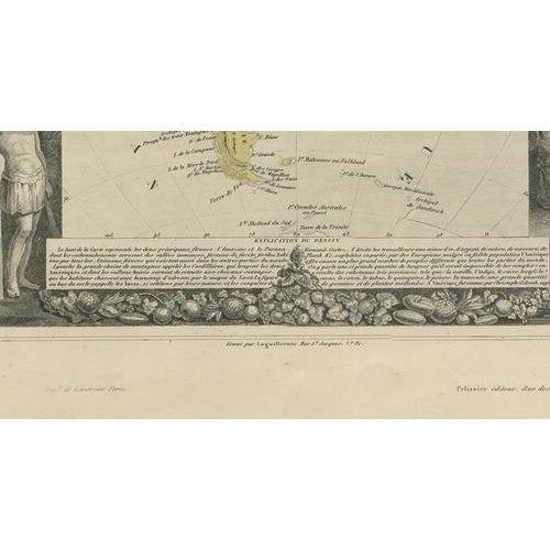 Antique Hand-Colored Map of South America by Levasseur, 1845 For Sale - Image 10 of 15