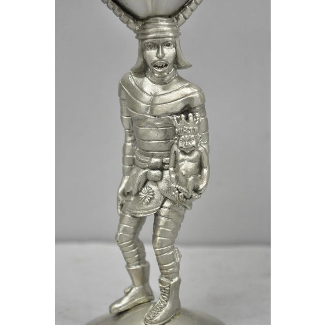 Vintage Royal Order of Jesters Figural Pewter Metal Mirth Is King Award Goblet For Sale - Image 4 of 14