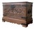 17th Century 17th Century Spanish Baroque Savoy Hand Carved Chest Trunk For Sale