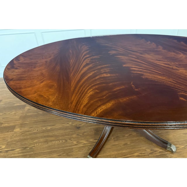 Georgian Style 60 Inch Diameter Mahogany Dining Table by Leighton Hall - Showroom Sample For Sale - Image 15 of 18