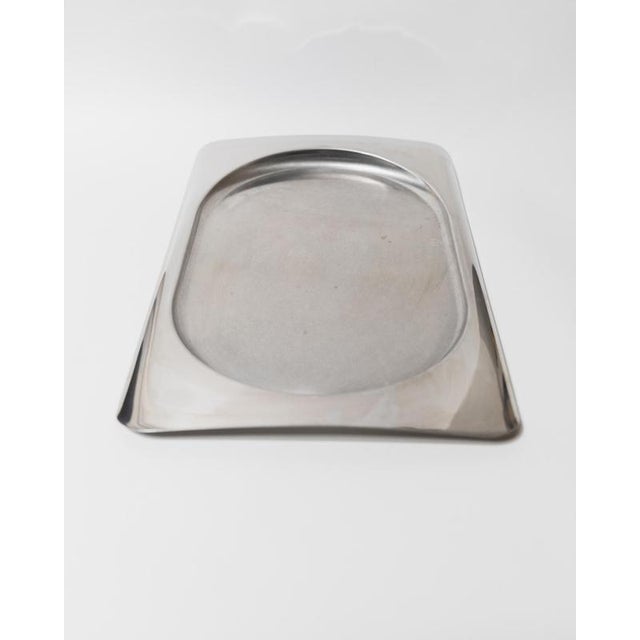 Vintage Modern Minimalist Stainless Steel Tray, 1990s For Sale - Image 8 of 12