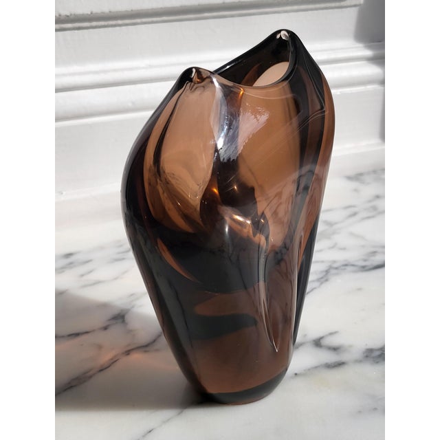 Czech Glass Vase by Miroslav Klinger, 1970s For Sale - Image 4 of 7