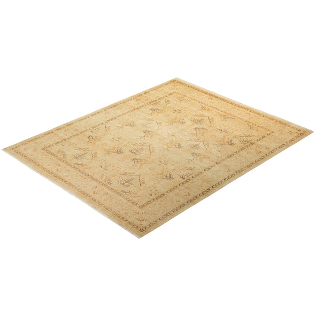 Beige Mogul Collection Hand-Knotted Area Rug - Ivory Collection 8' 2" X 10' 2" For Sale - Image 8 of 10