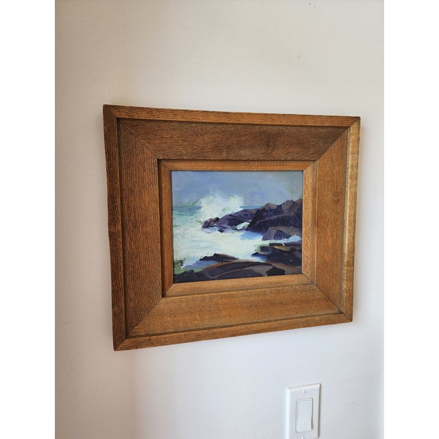 Early 20th Century Rockport Seascape Oil Painting by Arthur J. Hammond For Sale - Image 4 of 13