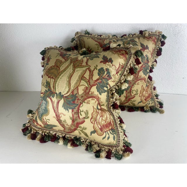 Vintage Tully and Marr Classic English Cotton Print Pillows/Pair. For Sale - Image 11 of 11