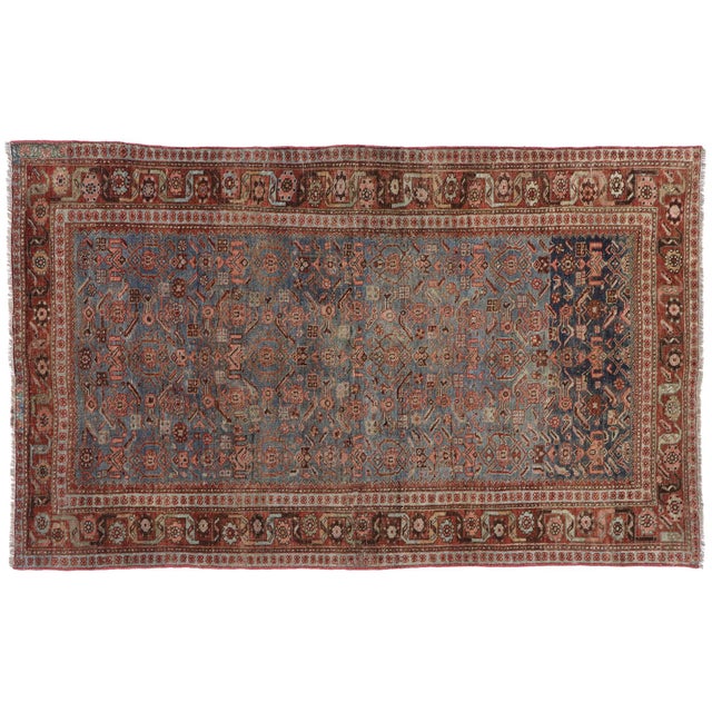 Antique Persian Bijar Rug - 04'04 X 06'10 For Sale - Image 9 of 10