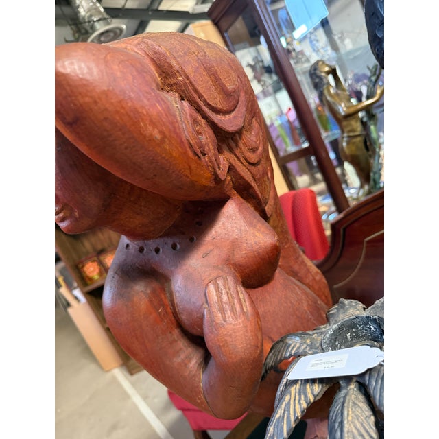 Early 20th Century Very Unique Figure Head for Boat Mermaid Made of Cedar Ulysses Oxf 81 For Sale - Image 4 of 12