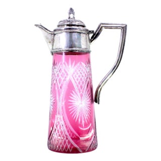 Wine Jug with Silver Structure For Sale
