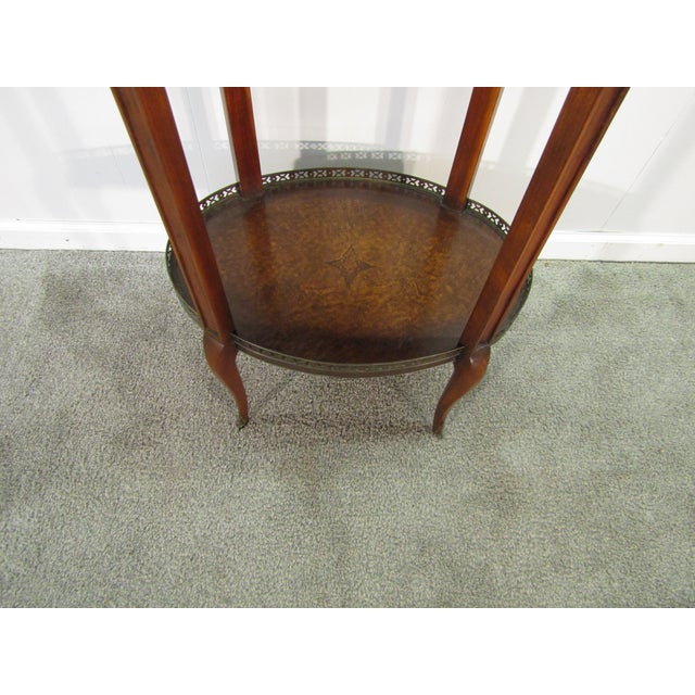 Theodore Alexander Theodore Alexander Mahogany and Leather Top Accent Table For Sale - Image 4 of 8