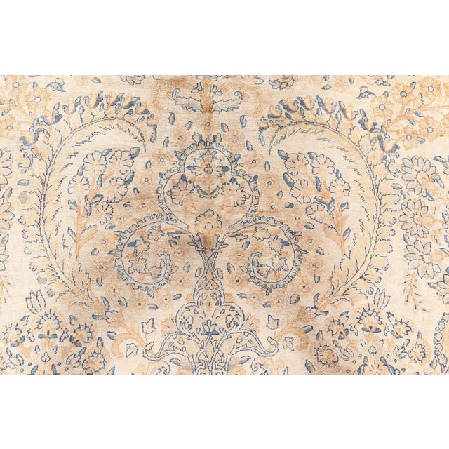 Antique Persian Kirman Camel Handmade Wool Rug For Sale - Image 13 of 14