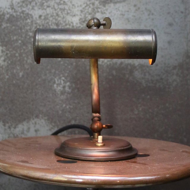French Brass Piano Desk Lamp For Sale - Image 6 of 9