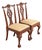 Baker Furniture Chippendale Carved Mahogany Side Chairs or Dining Chairs, Pair For Sale