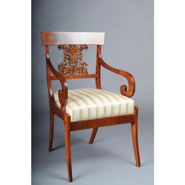 Brown Biedermeier Armchairs in Mahogany, 1835, Set of 4 For Sale - Image 8 of 18