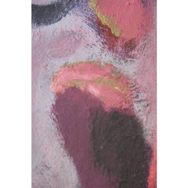 Morris Gluckman Untitled Expressionist Style Figurative Abstract On Masonite 1940's For Sale - Image 4 of 6
