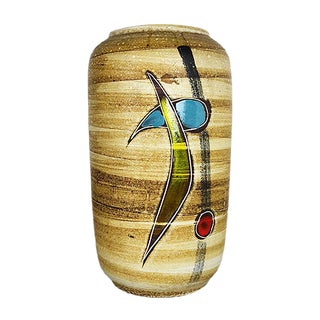 Large Multi-Color Pottery Fat Lava 546-40 Vase from Scheurich, 1960s For Sale