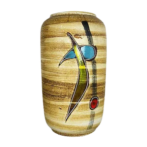 Large Multi-Color Pottery Fat Lava 546-40 Vase from Scheurich, 1960s