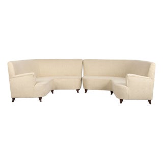 Asymmetrical Corner Sofas, Italy, 1940s, Set of 2 For Sale