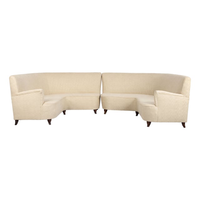 Asymmetrical Corner Sofas, Italy, 1940s, Set of 2 For Sale