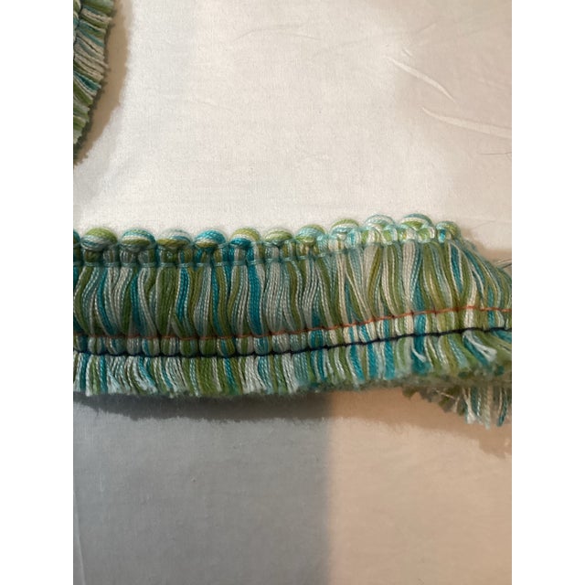 Brush fringe design in blues, green and white. Measures 2 yards, great for small projects.