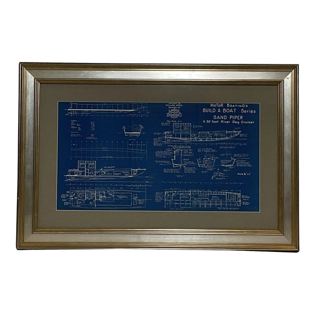Boat Blueprint Showing the Sand Piper For Sale