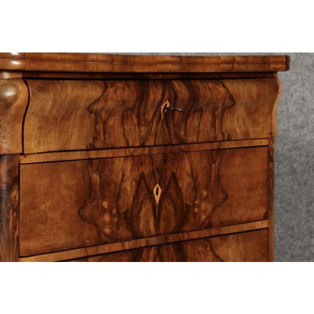Biedermeier Secretary Chest in Walnut, 1830s For Sale - Image 17 of 18