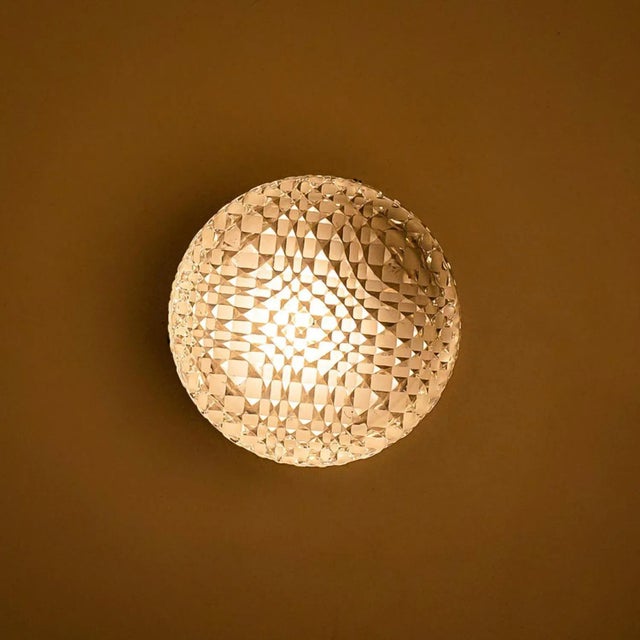 Clear Crystal Flush Mount, 1960 For Sale - Image 10 of 13