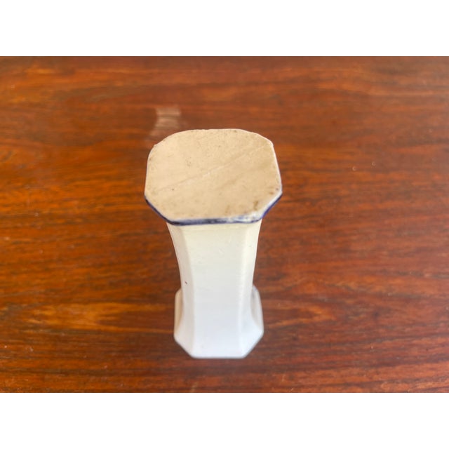 Ceramic 1970s Delft Blue Sailing Boat Dutch Bud Vase For Sale - Image 7 of 7