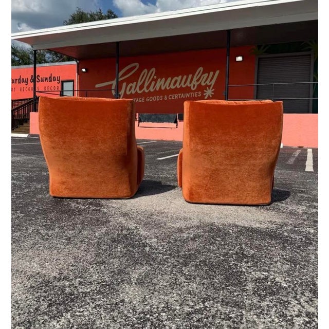 Reupholstered Mid Century Space Age Orchidee Chair Pair, Michael Cadestin for Airborne International For Sale In Tampa - Image 6 of 11