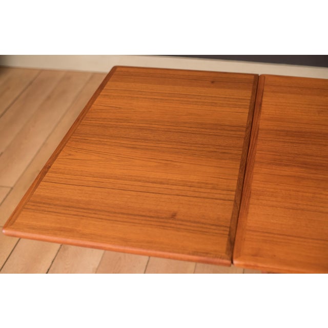 Wood Vintage Danish Modern Niels Otto Moller Teak Extension Dining Table For Sale - Image 7 of 17