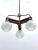 Brown Vintage Satin Glass Chandelier, Italy, 1950s For Sale - Image 8 of 9