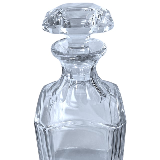 French Baccarat Harcourt Pattern Crystal Whiskey Decanter | French Cut Crystal For Sale - Image 3 of 8
