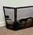 Vintage fire screen with equine motif of mare and foal with landscape. 3 panel folding mesh and metal screen. Center panel...
