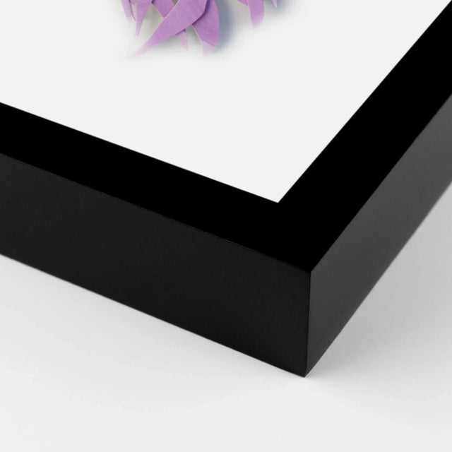 DESCRIPTION: Iris with Purple Feathers by Melvin G in Black Framed Paper, Medium Art Print SPECIFICATIONS: Type: Framed...