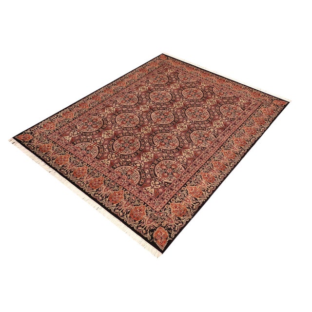 Designed with mesmerizing intricacy and gorgeous color palette, this hand-knotted masterpiece demonstrates the beauty and...