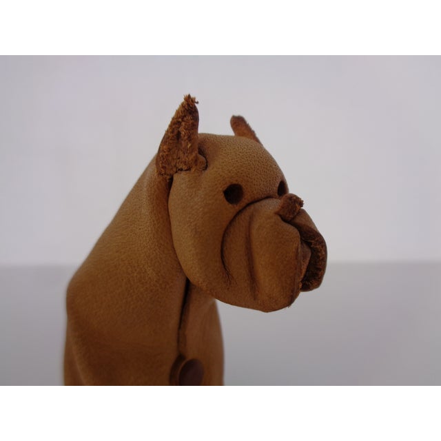 Handmade Leather Boxer Dog from Deru Wiesbaden, Germany, 1960s For Sale - Image 15 of 18