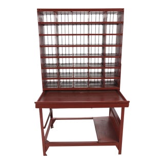 French Steel Postal Desk, Circa 1940 For Sale