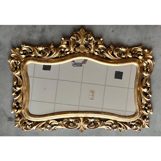 Early 20th French Empire Period Carved Gilt Wood Mirror For Sale - Image 16 of 18