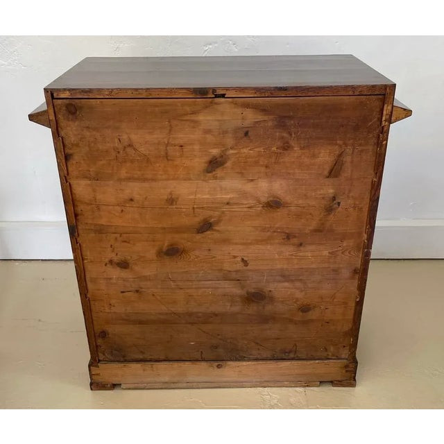 Antique Empire Mahogany & Ebony Commode Chest of Drawers Nightstand For Sale - Image 4 of 5