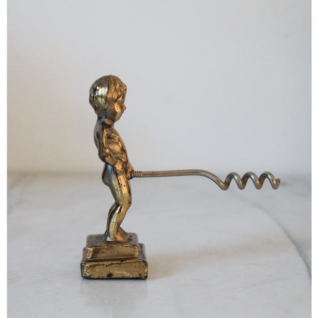 Vintage Brass Bruxelles Manneken Pis Wine Bottle Opener For Sale - Image 4 of 8