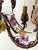 Italian Gilt Iron Five-Light Chandelier with Porcelain Flowers, 1930 For Sale - Image 13 of 18
