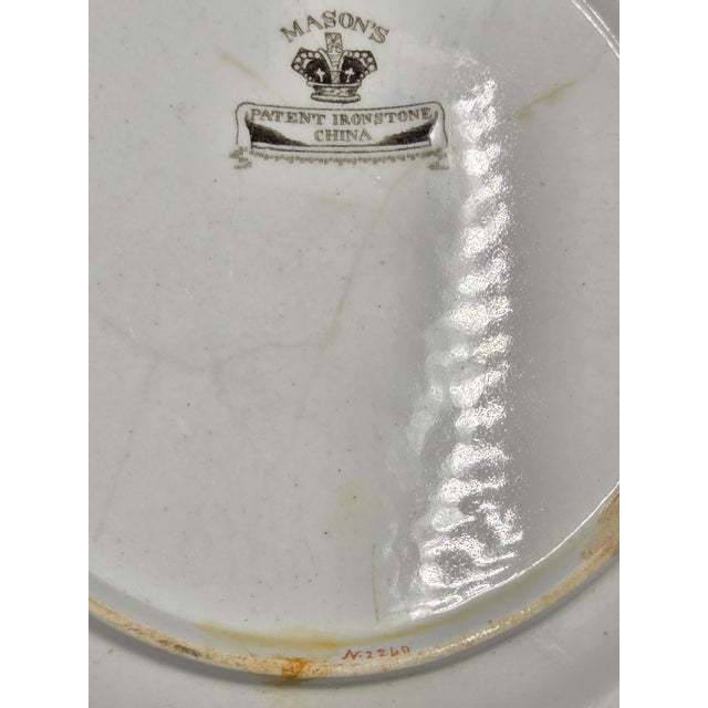 Antique Mason's Ironstone Large Dinner Plate Chinese Antiquities Pattern, Circa 1840 For Sale - Image 11 of 18