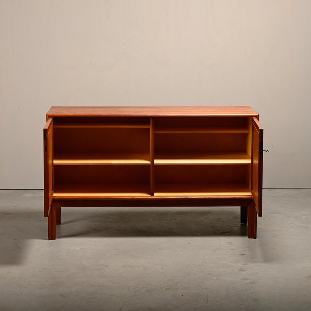 Wood Vintage Sideboard in Teak and Rattan by Alf Svensson for Bjästa Möbelfabrik, 1960s For Sale - Image 7 of 18