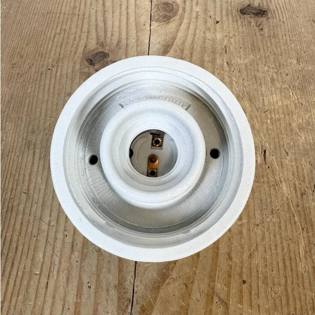Vintage White Porcelain Wall Light, 1970s For Sale - Image 9 of 12