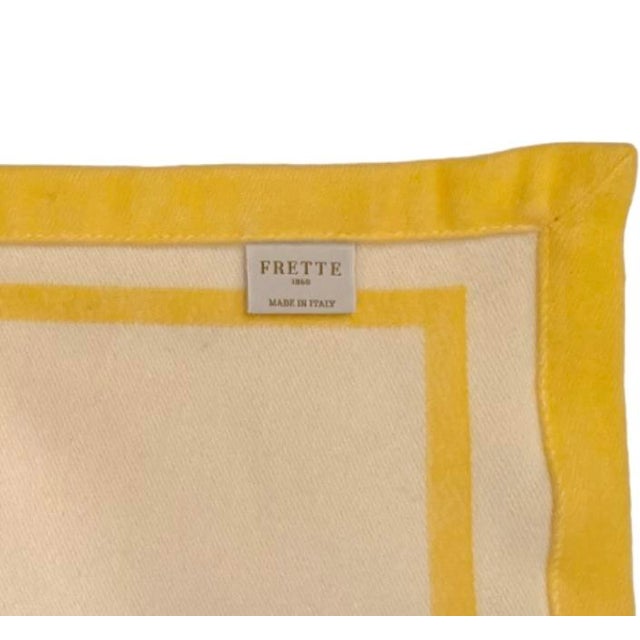 5-Star Carlyle Hotel NYC Frette Blanket Yellow Cotton For Sale - Image 4 of 12