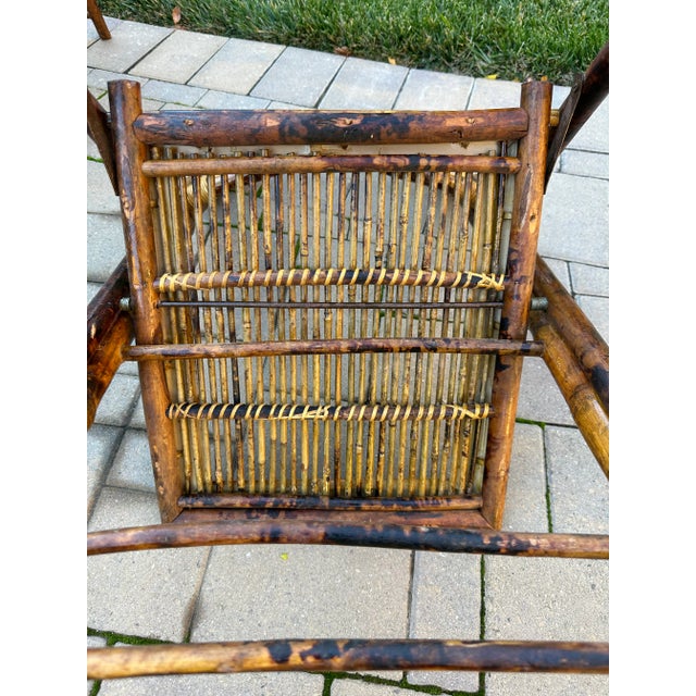Vintage Bamboo Folding Chairs-Set of 4 For Sale - Image 9 of 12